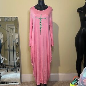 Pink Long Sleeve Faith Dress